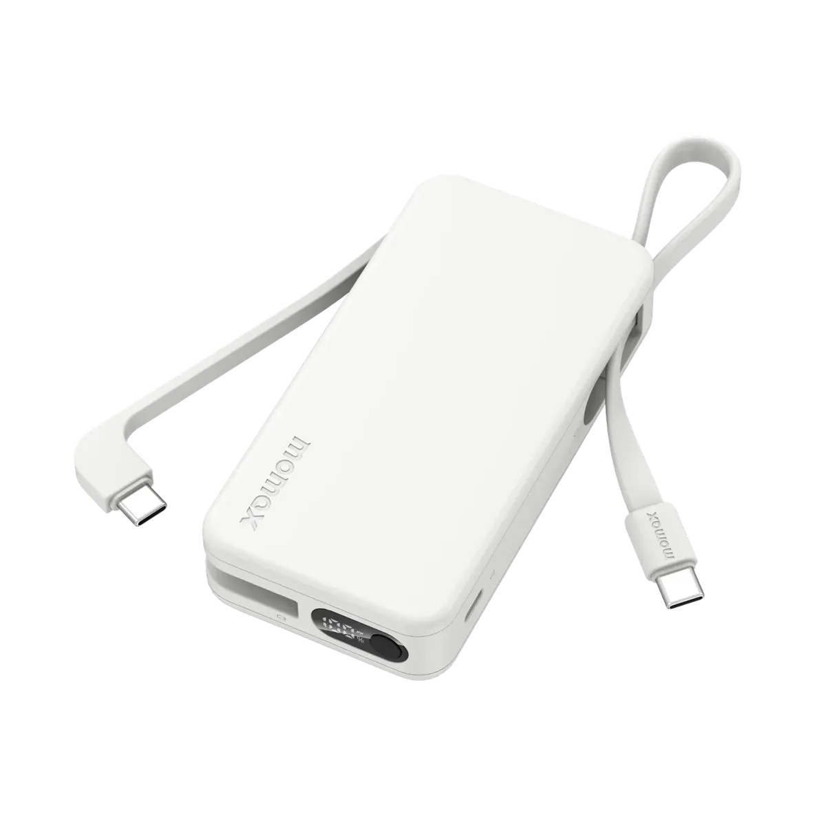 1-Power Vital+ 10000mAh Battery Pack with Dual Built-in USB-C Cable