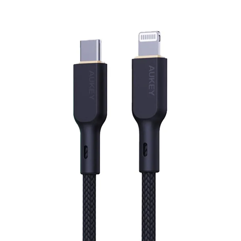 Aukey CB-NCL1 - 1m Nylon Braided USB-C to Lightning Cable