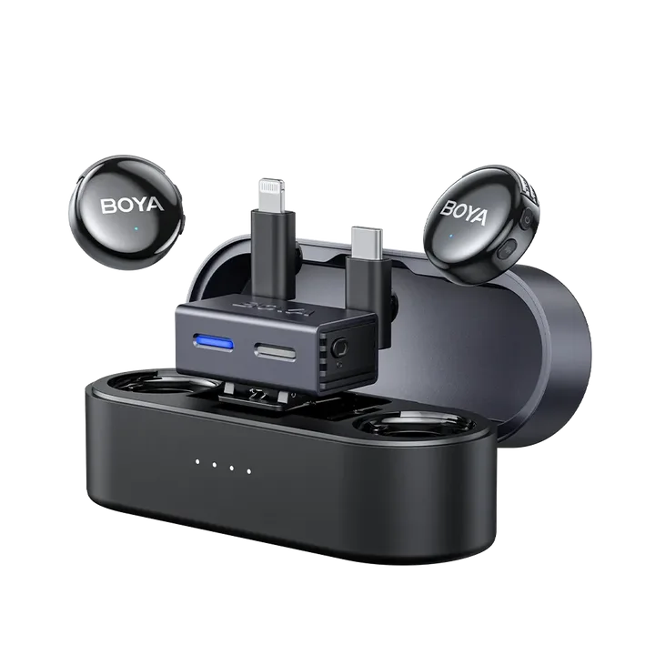 BOYA LINK 3 Wireless Mic | 2TX+1RX(Lightining +USB-C Adapter)+CC