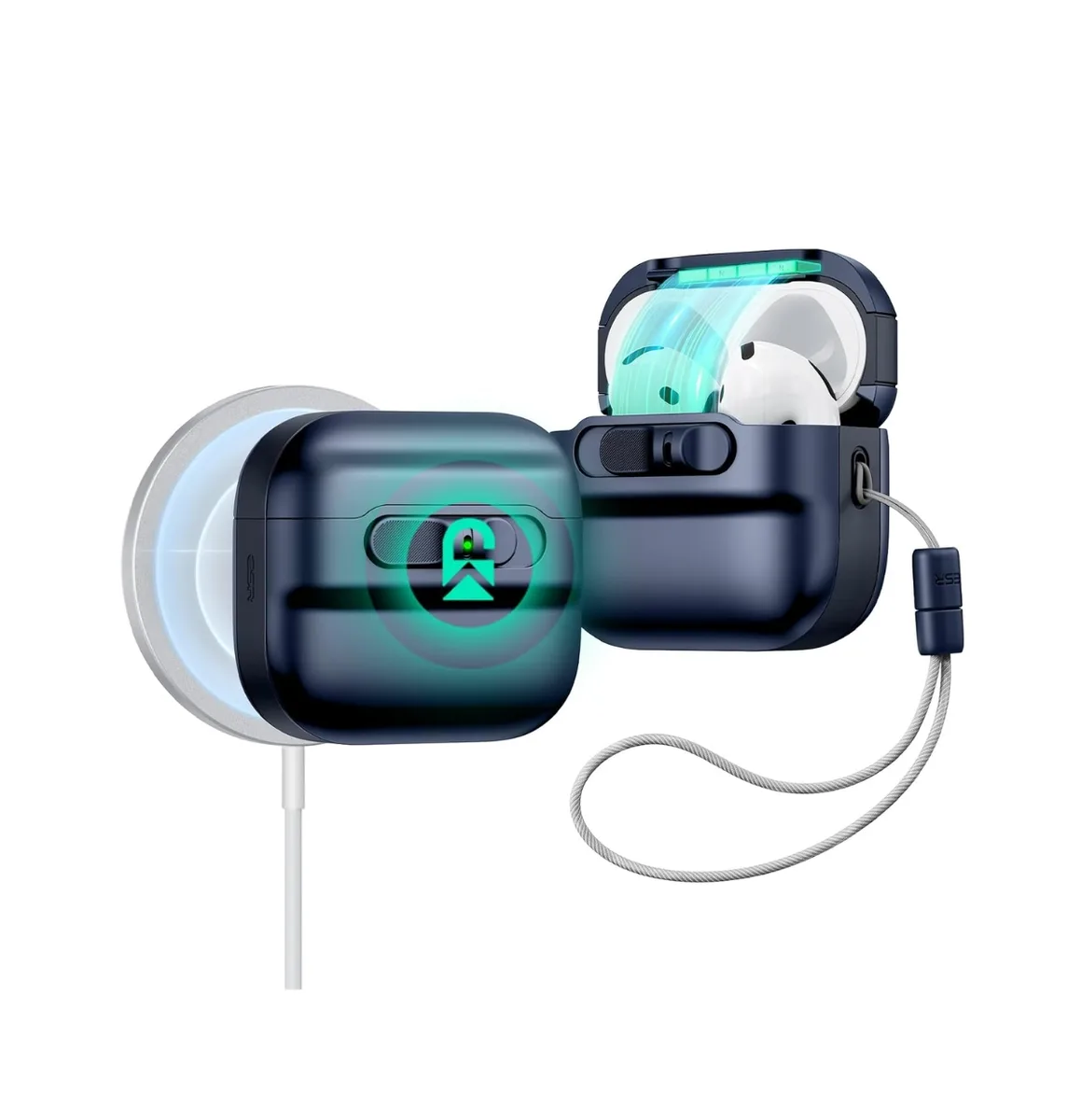 ESR Pulse FlickLock Case for AirPods 4 (Halolock)