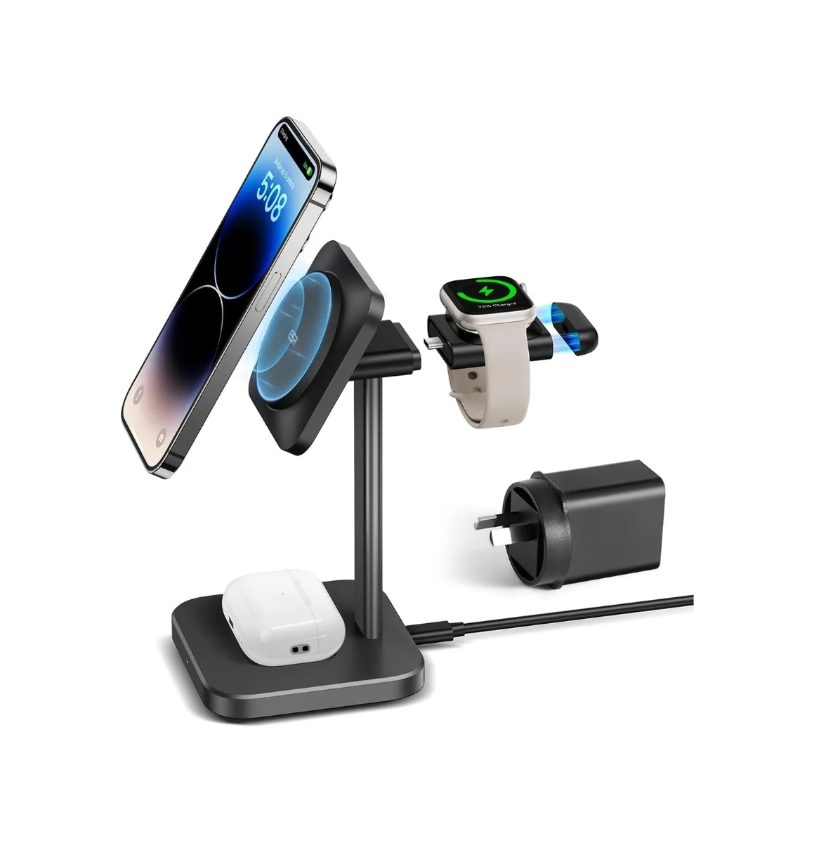 ESR Qi2 2-in-1 Charger Stand Designed for Magsafe