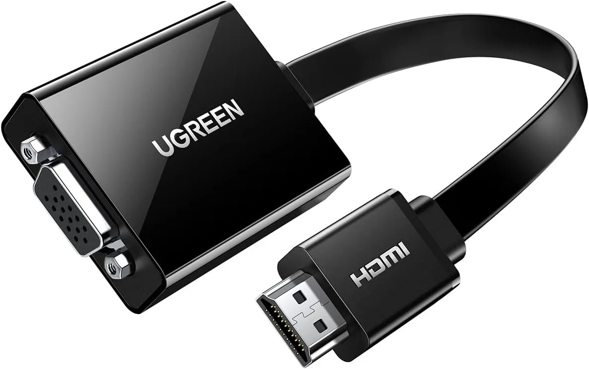 HDMI to VGA + 3.5mm audio with power port converter