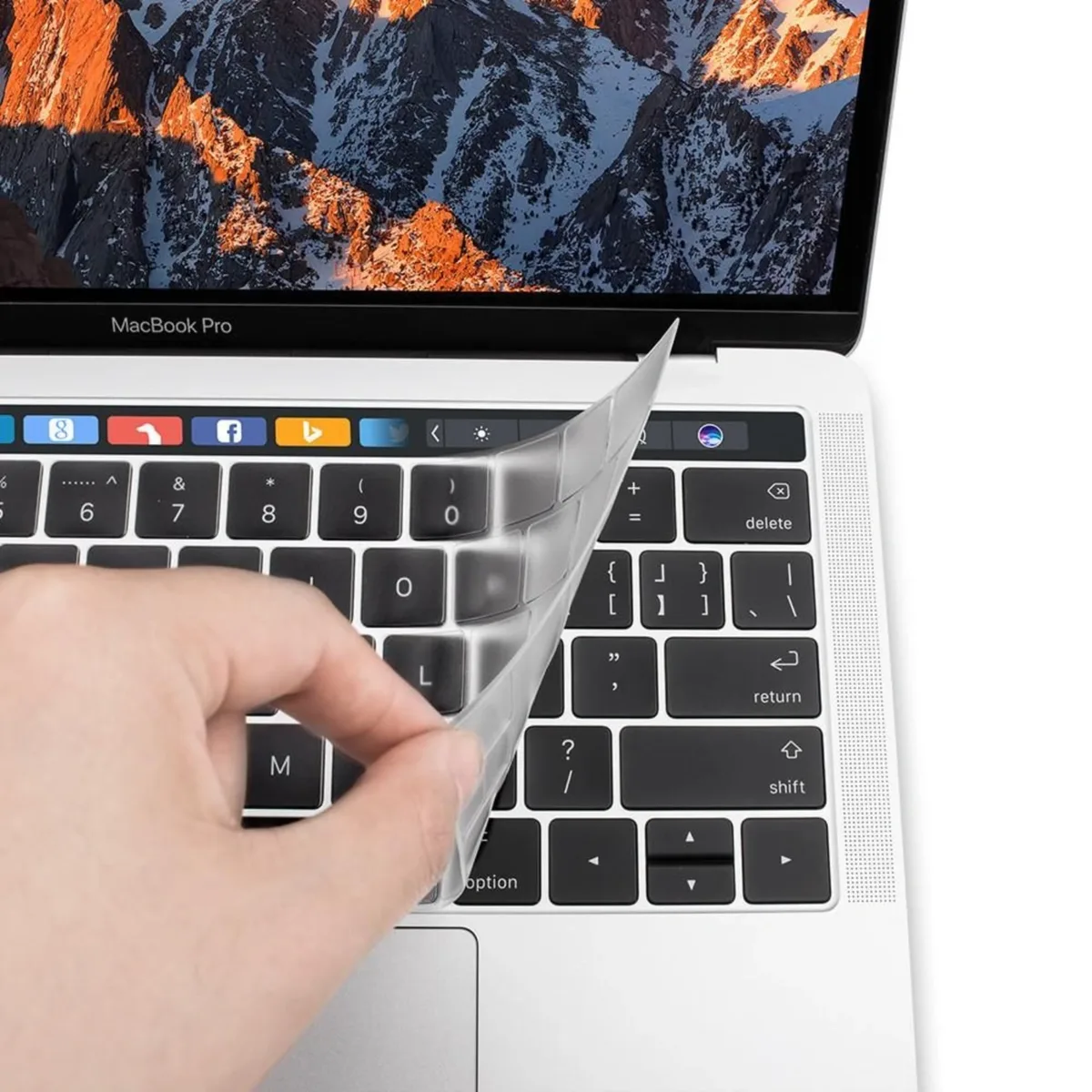 JCPal FitSkin Ultra Clear Keyboard Protector for MacBook Pro with Touch Bar
