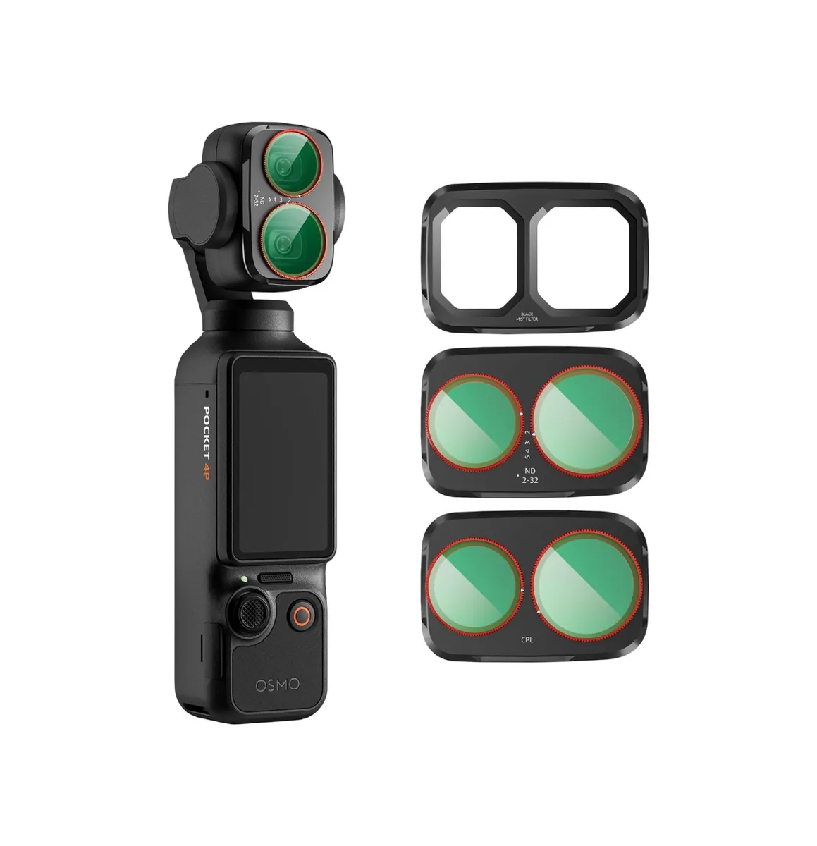 K&F Concept 3-Piece Kit (CPL + Black Mist 1/4 + ND2- 32)  for DJI Osmo Pocket 4P Camera
