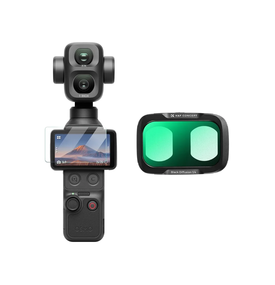 K&F Concept Camera Filter (Black Mist 1/4) for DJI Osmo Pocket 4P Action Camera