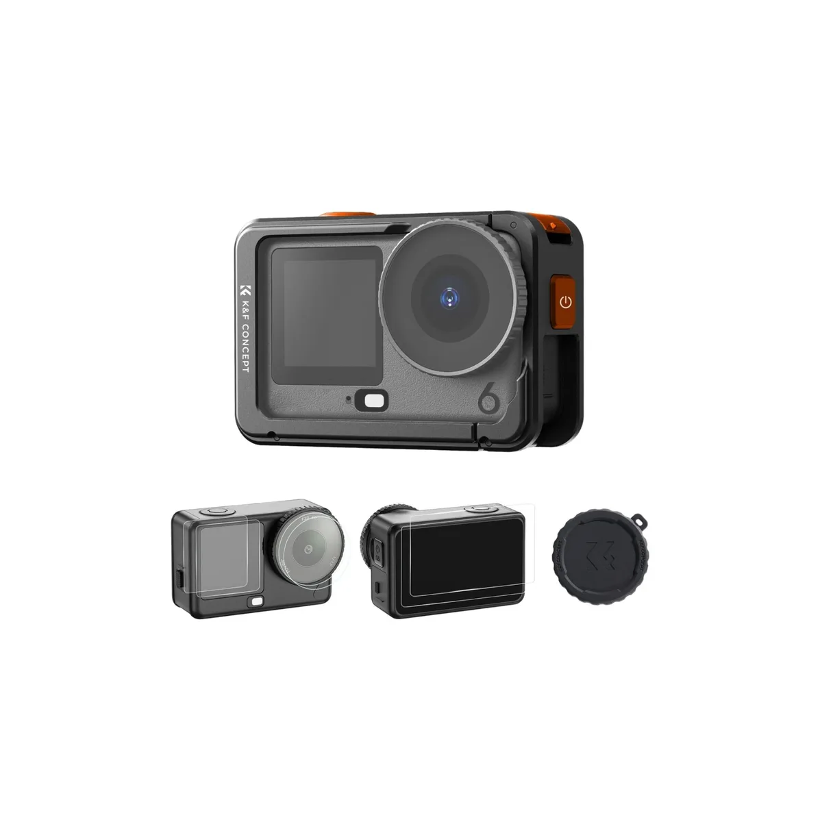 K&F Concept DJI OSMO ACTION 6 Cage Tempered Glass Screen Protector