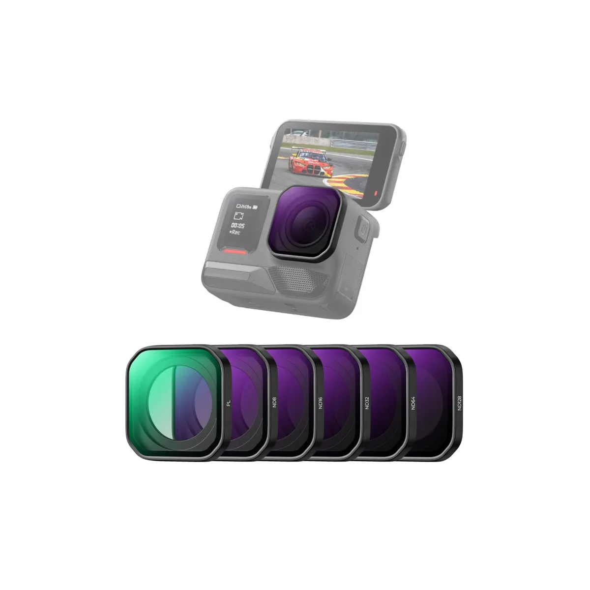K&F Concept Lens Filter Kit for Insta360 Ace Pro 2 (PL + ND8 + ND16 + ND32 + ND64 + ND128)