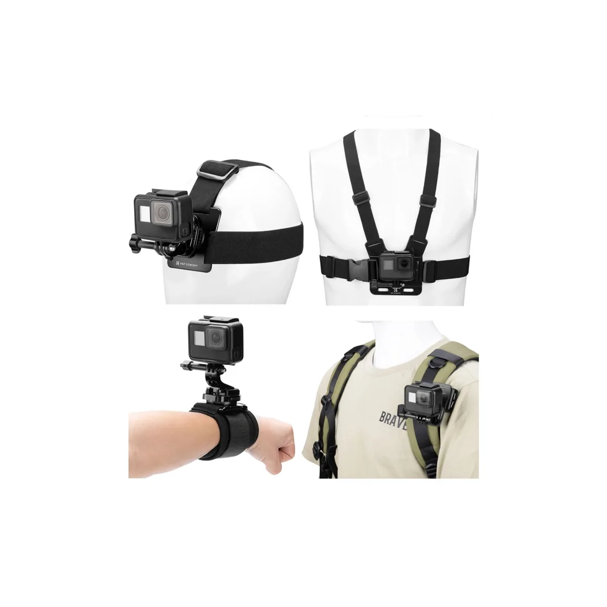 K&F Concept Sports Camera Wearable Accessories Big Set