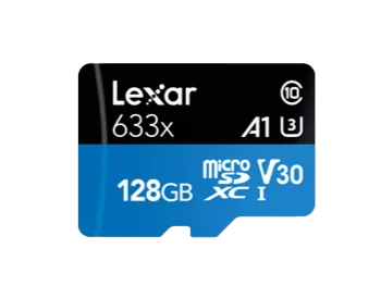 Lexar 128GB High-Performance 633x microSDHC/microSDXC UHS-I cards