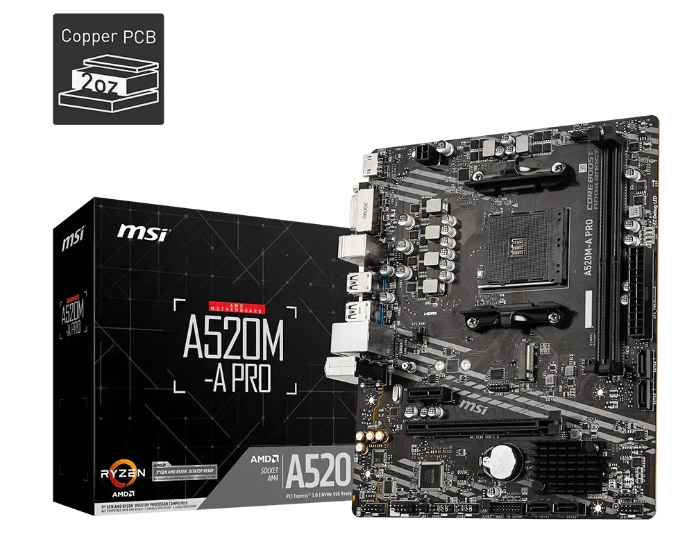 MSI A520M-A-Pro Motherboard