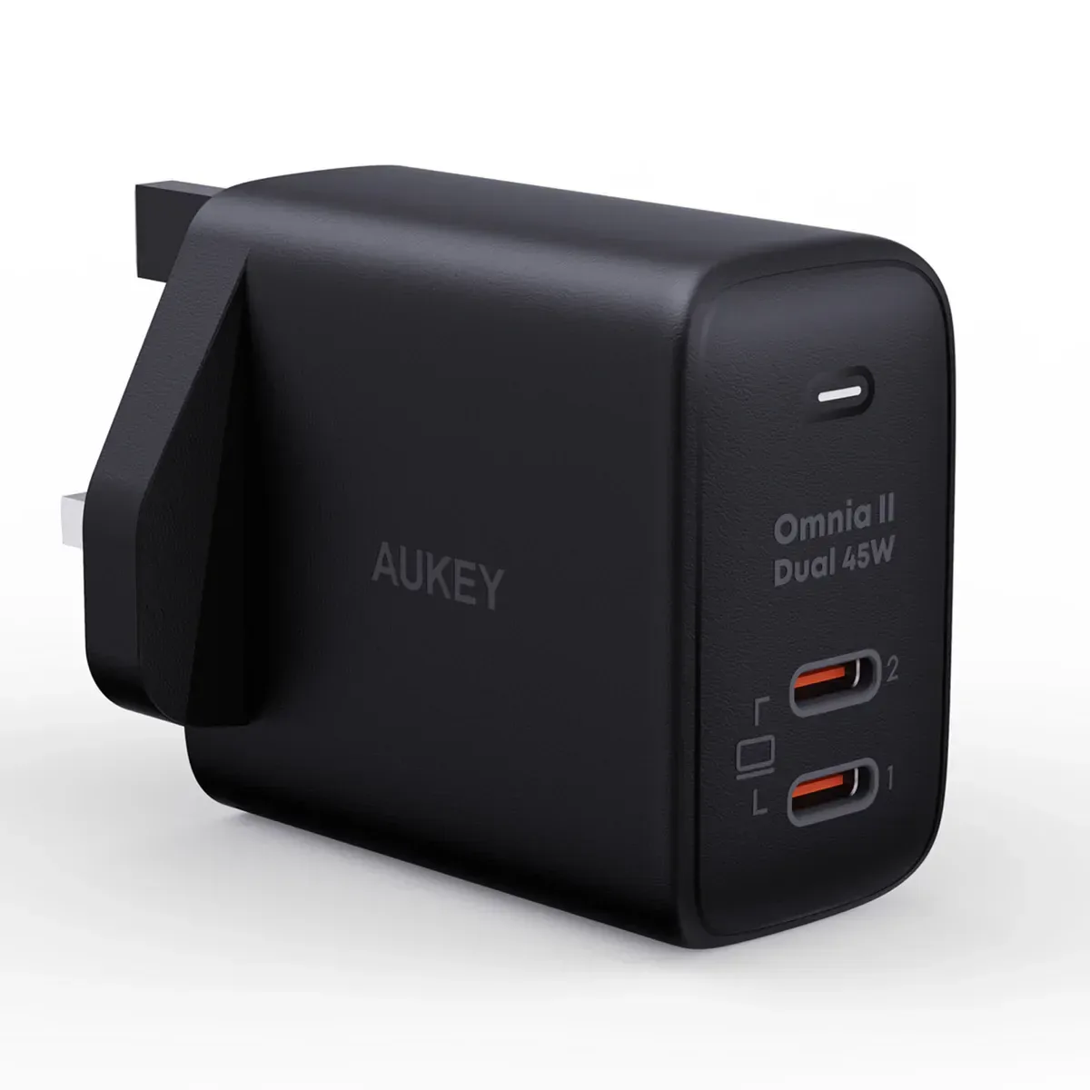 Aukey PA-B4T Omnia ll 45W 2 USB C Port PD Charge GaN Fast Technology Charger