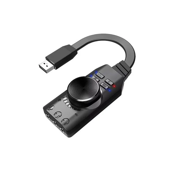 Plextone GS3 Mark II Virtual 7.1 Channel USB Sound Card Adapter