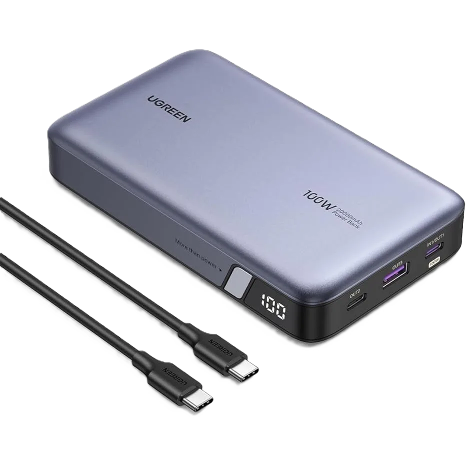 UGREEN 100W Power Bank | 20,000mAh Portable Charger
