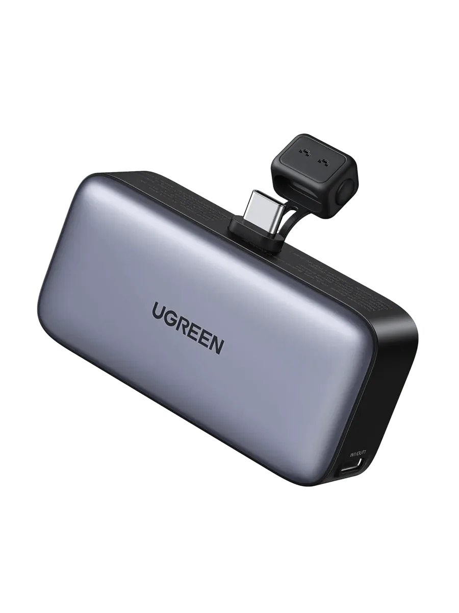 UGREEN Mini 2-Port Power Bank 5000mAh | 22.5W Fast Charging Dual-Port Portable Charger with Compact Stand Design