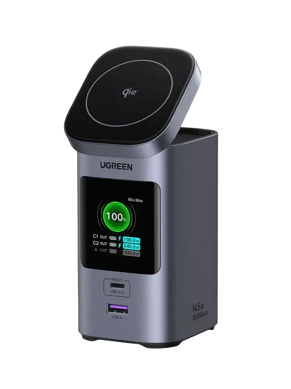 UGREEN Nexode Power Bank 20000mAh 145W with qi2 wireless charging