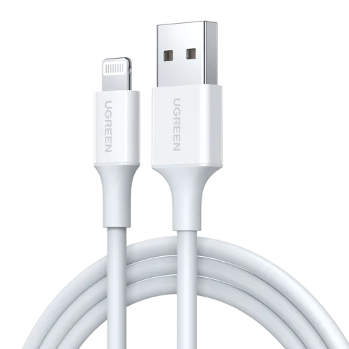 UGREEN US155 20728 USB-A, Lightning MFi 2.4A cable 1m - white
